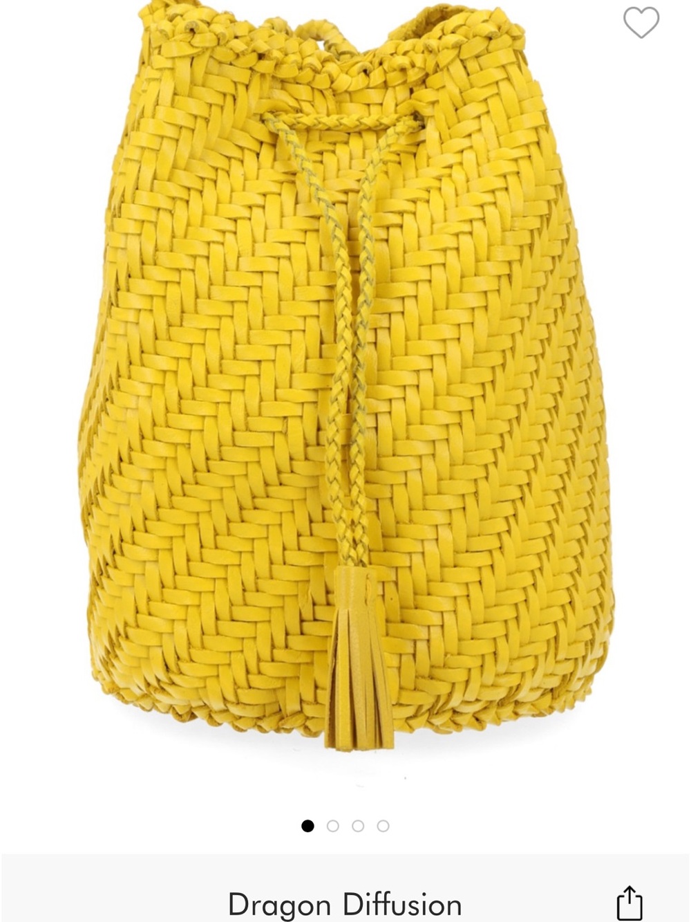 Dragon Diffusion Pom Pom Double Jump Crossbody Bag in yellow BRAND NEW